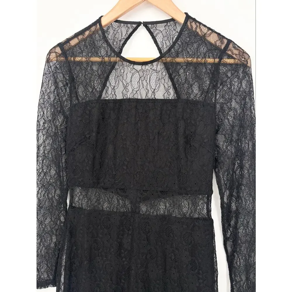 Ali & Jay Black Lace Stretch Cutout Dress Size M